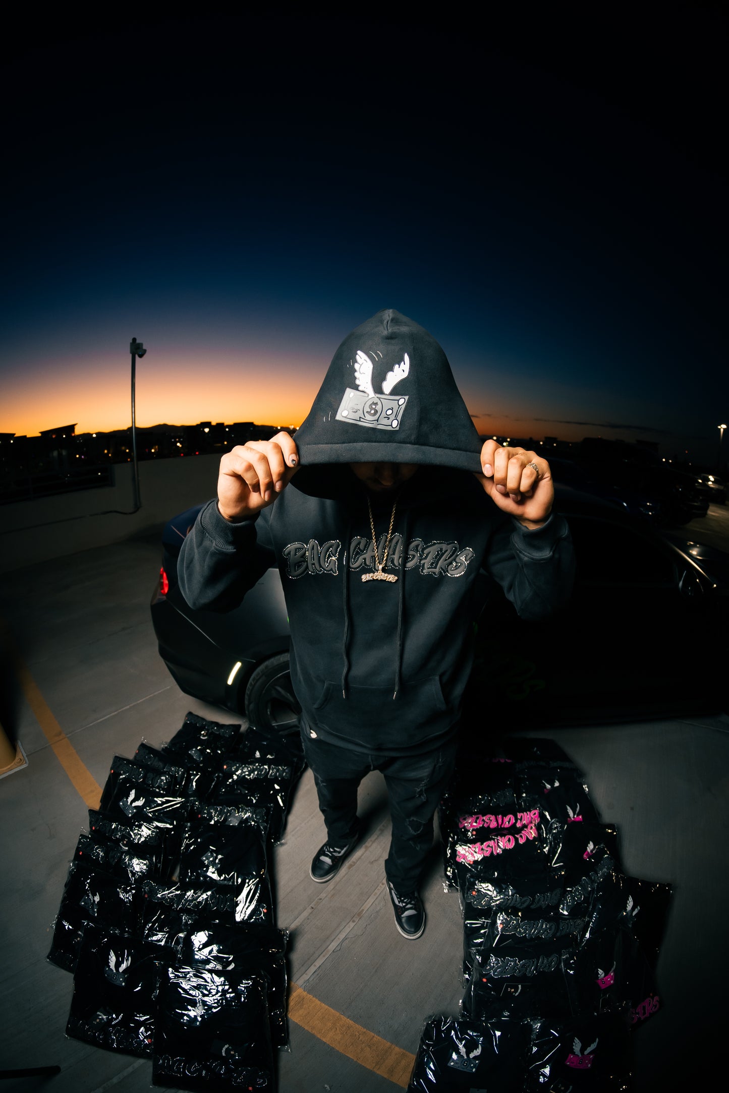 BagChaser Rhinestone Hoodie