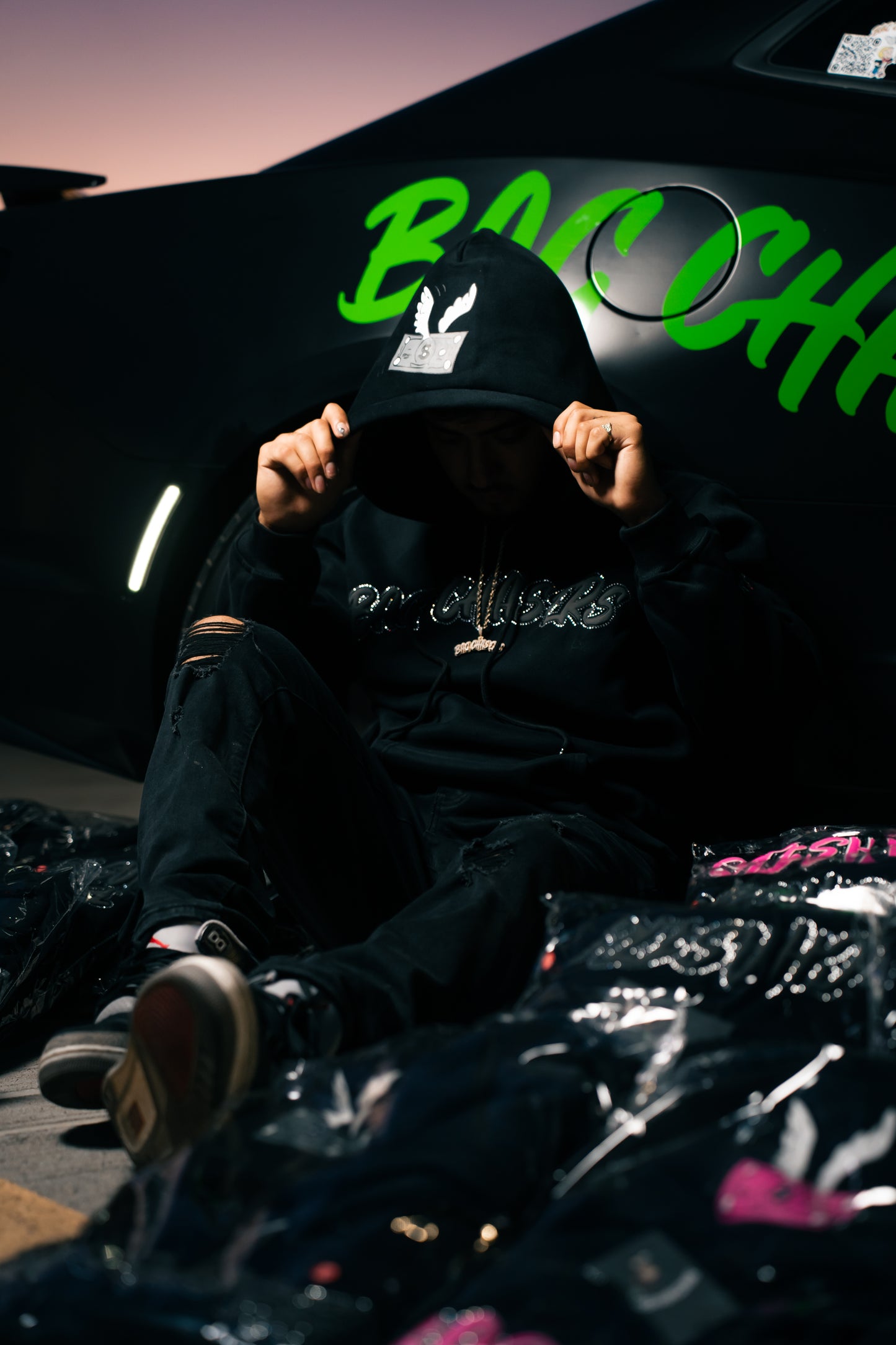 BagChaser Rhinestone Hoodie